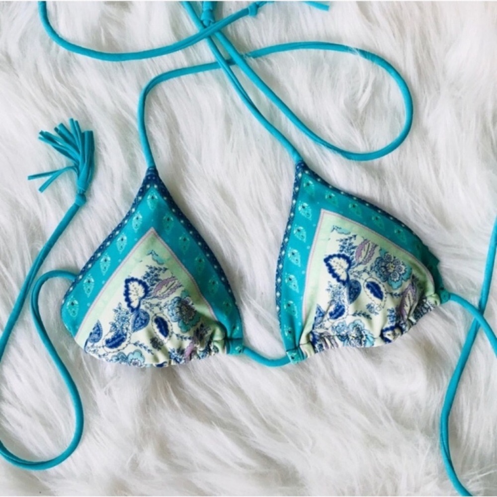 American Eagle 🦅 Mint Floral Triangle Bikini Top | Small